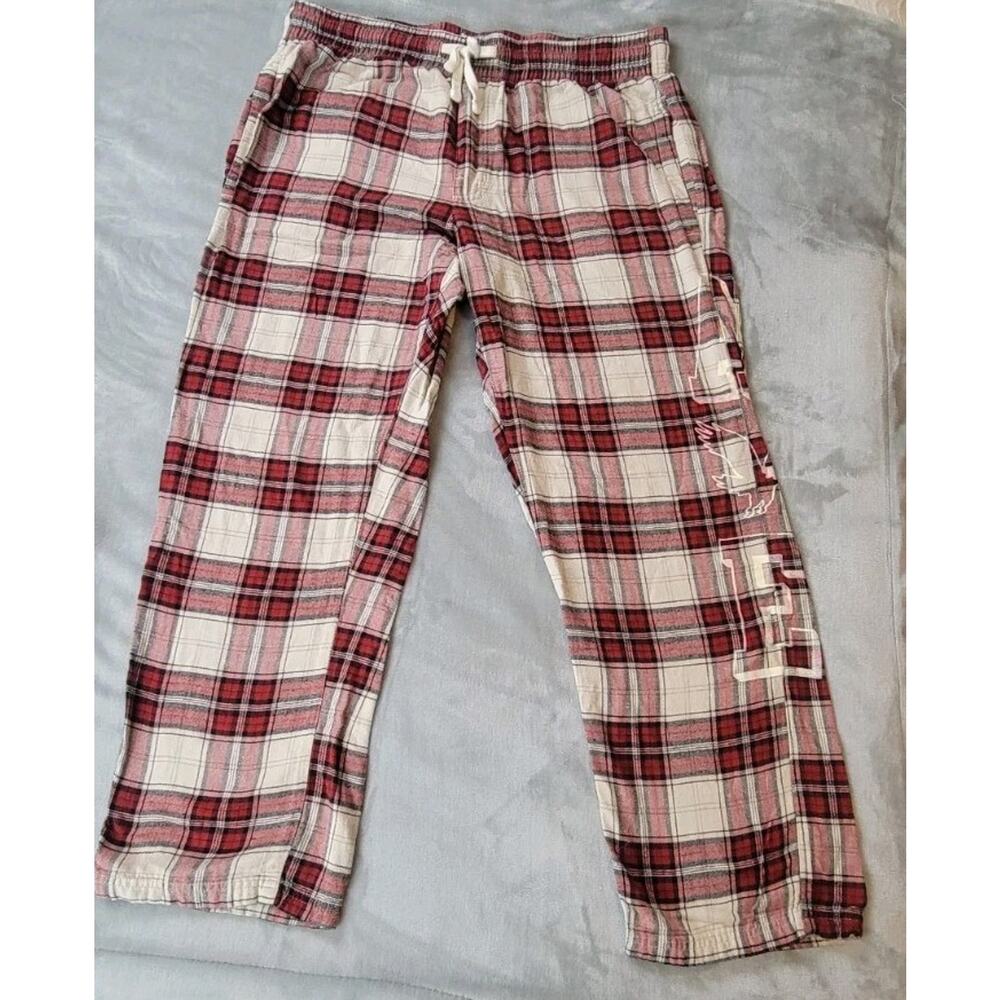 American Eagle Outfitters red plaid pajama pants womens Medium lounge Christmas